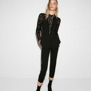 Express Black lace Long-Sleeved Jumpsuit Size 4